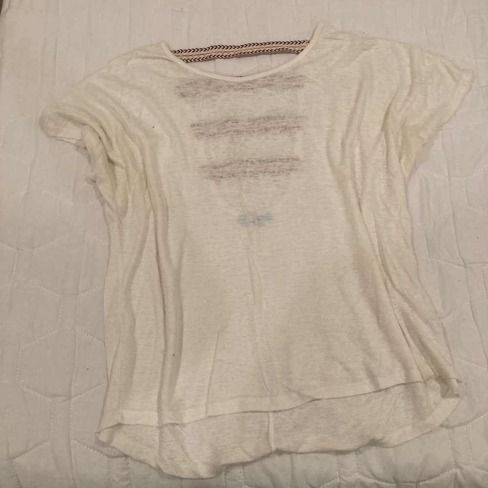 White Karlie boho top with cute back